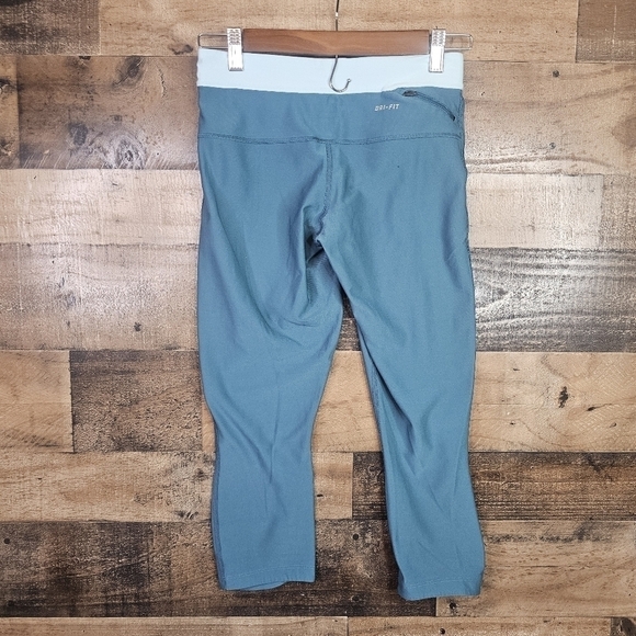 Nike STAY WARM Relay Running Capri/Tights-Green 640144-302 - Picture 5 of 8